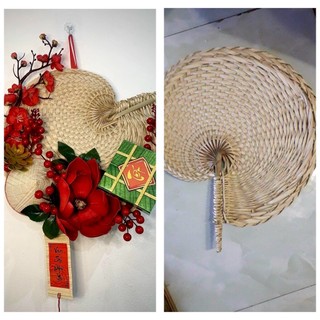 Quạt đan lá cọ lá kè ,quạt cầm tay treo tường trang trí decor phòng.