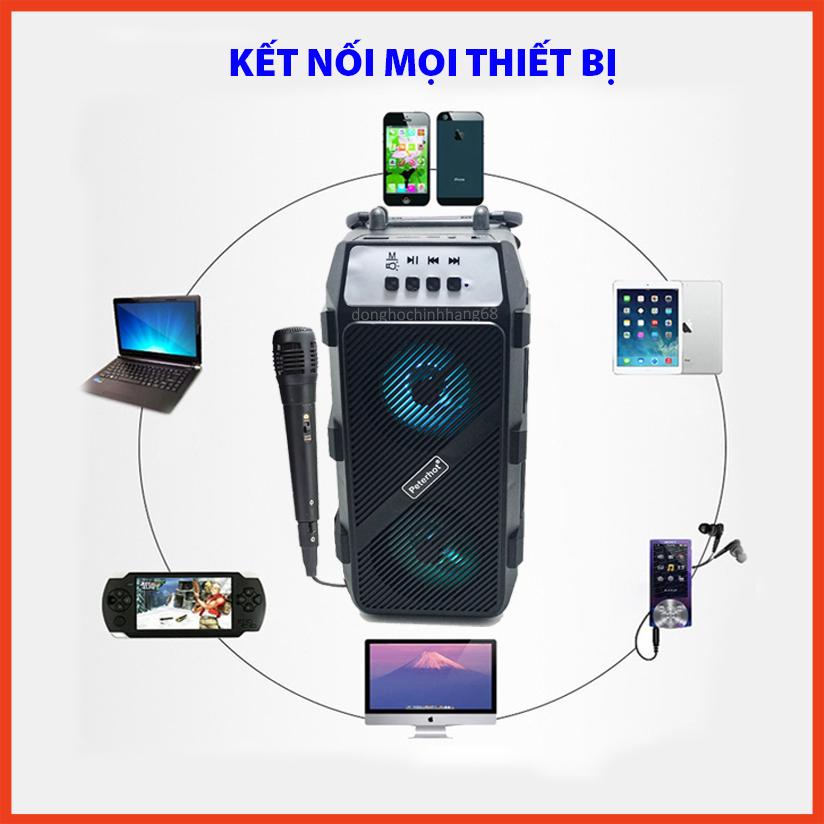 Loa Bluetooth Hát Karaoke Mini Tặng Kèm Mic Nghe Nhạc Cực Đã Âm Bass Cực Mạnh Bảo Hành 1 Năm