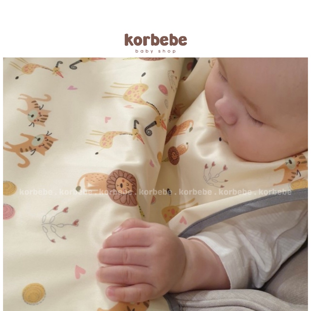 Yếm ăn dặm không tay chống thấm cho bé Belle Baby Hàn Quốc