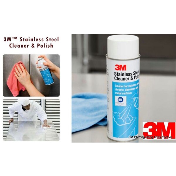 3m Stainless Steel Polish-0,62 L Bình Xịt Đánh Bóng Inox