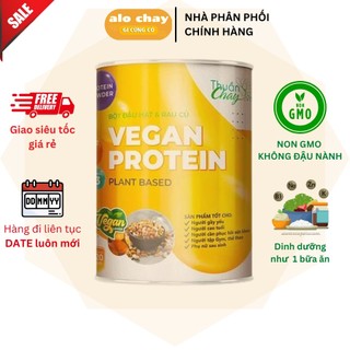 Bột vegan protein thuần chay không đậu nành + không đường 420g