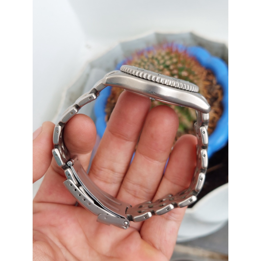 Đồng hồ nam Elgin 6 kim Titanium chữ trắng chạy pin hàng Si