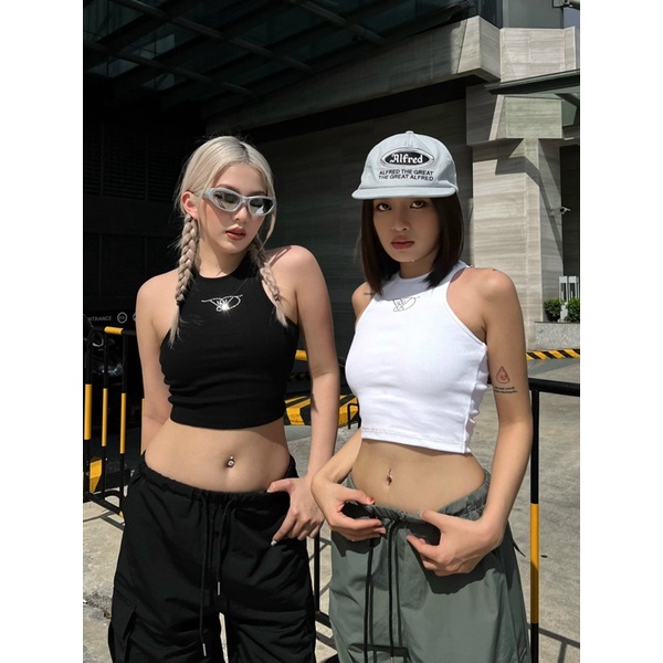 TIDYCHIC- Áo ba lỗ đính cườm/ Jewel Tank Top