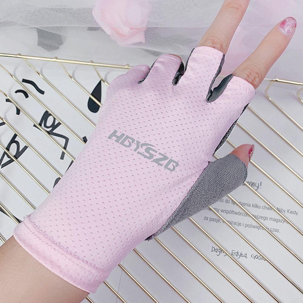 LAYOR1 1 Đôi Găng Tay Đạp Xe Vải Lụa Lạnh Co Giãn Tốt Thoải Mái Có Thể Chạm Màn Hình Cảm Ứng Thời