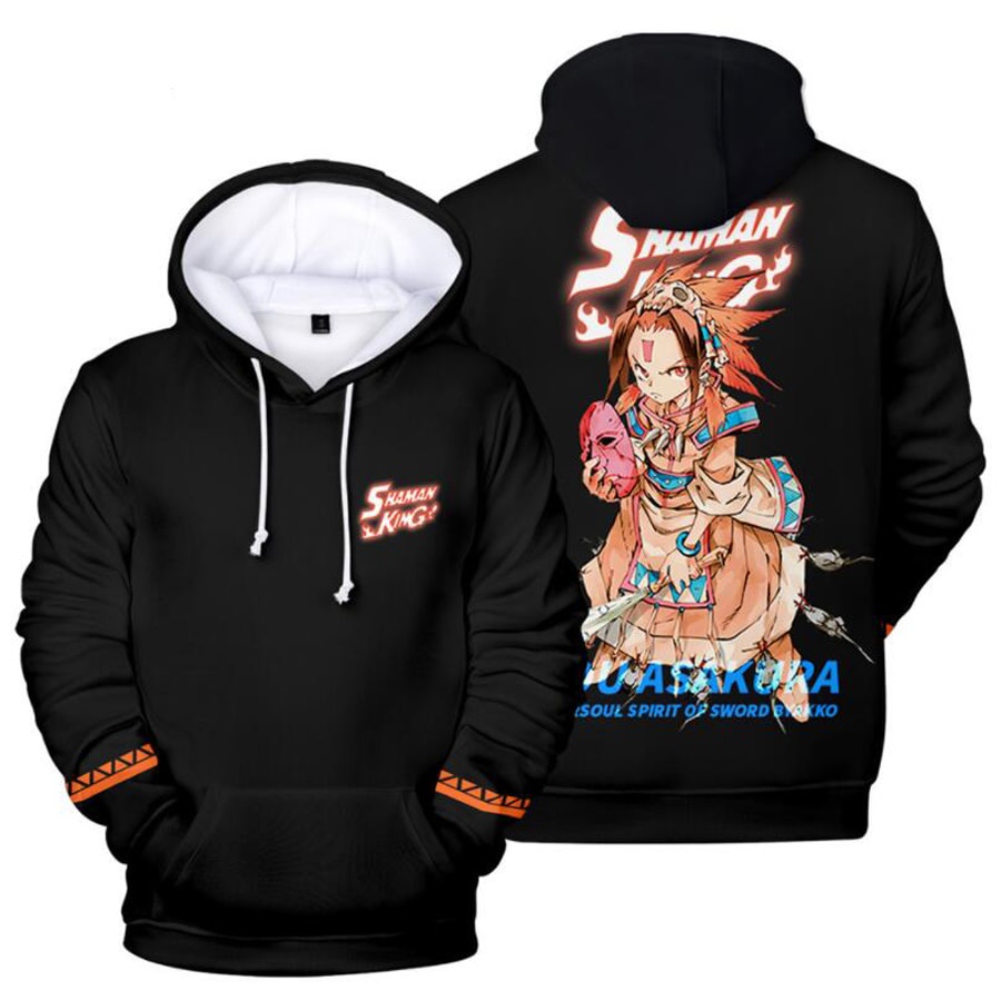 Áo Hoodie In Họa Tiết Shaman King 2022 3D Phong Cách Harajuku Đường Phố Cho Thanh Thiếu Niên