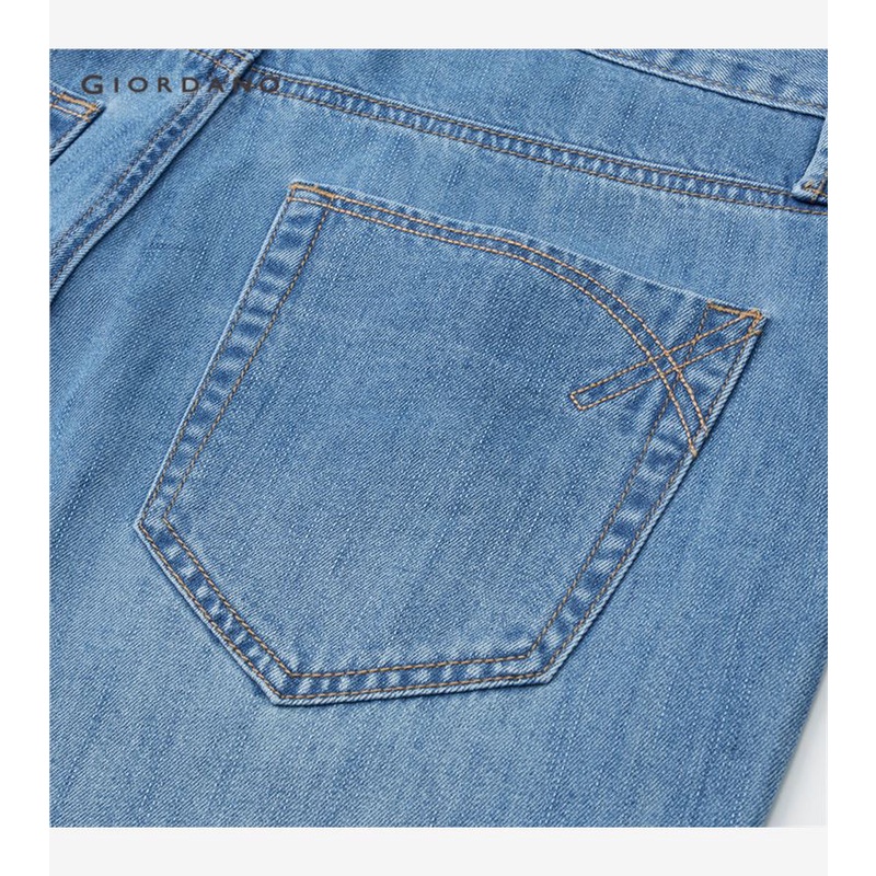 Quần denim GIORDANO 18113001 vải tencel nhẹ thời trang dành cho nam