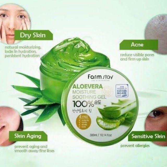 Gel nha đam 100% - Alovera moisture soothing gel 100%