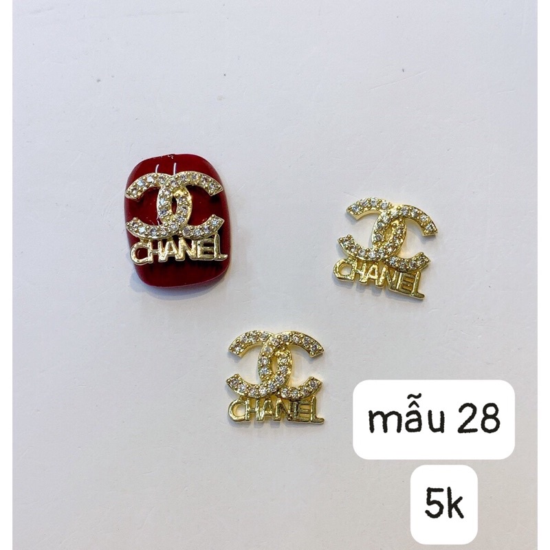 Charm chữ thương hiệu Channel - charm nail giá rẻ