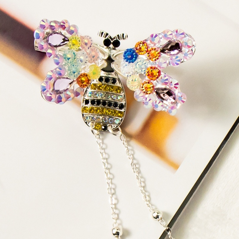 Kẹp Tóc Hình Con Ong Đính Tua Rua Phong Cách Cổ Điển