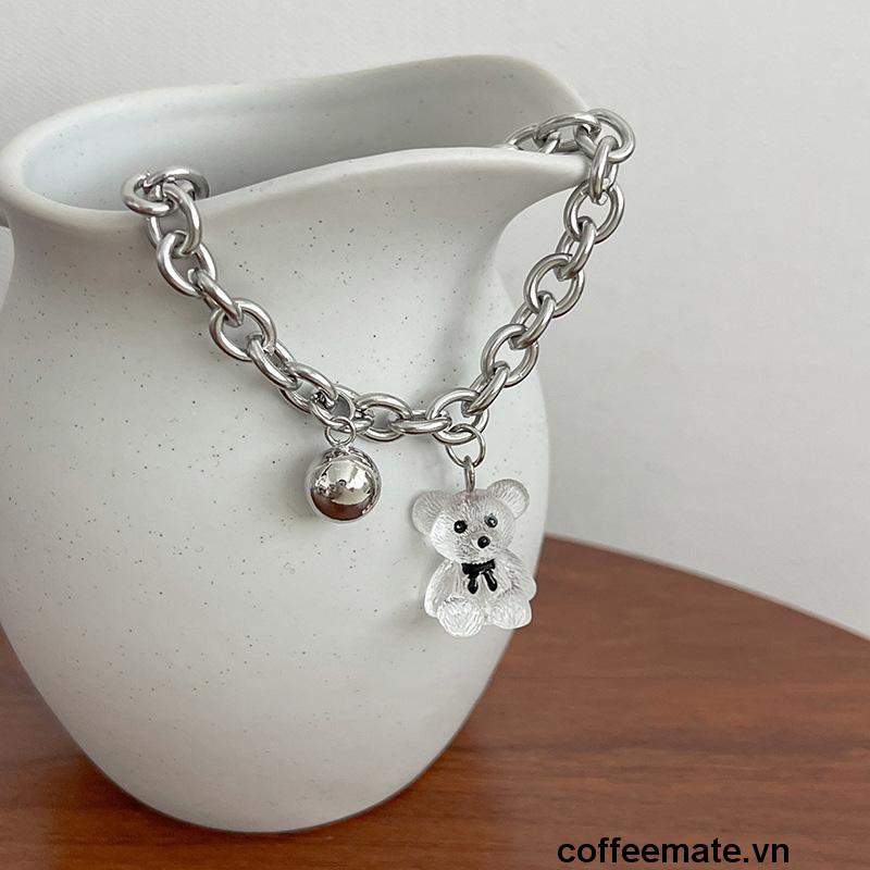 ⚡Vòng Đeo Tay Mặt Gấu Trong Suốt Ba Chiều Thời Trang Hàn Quốc