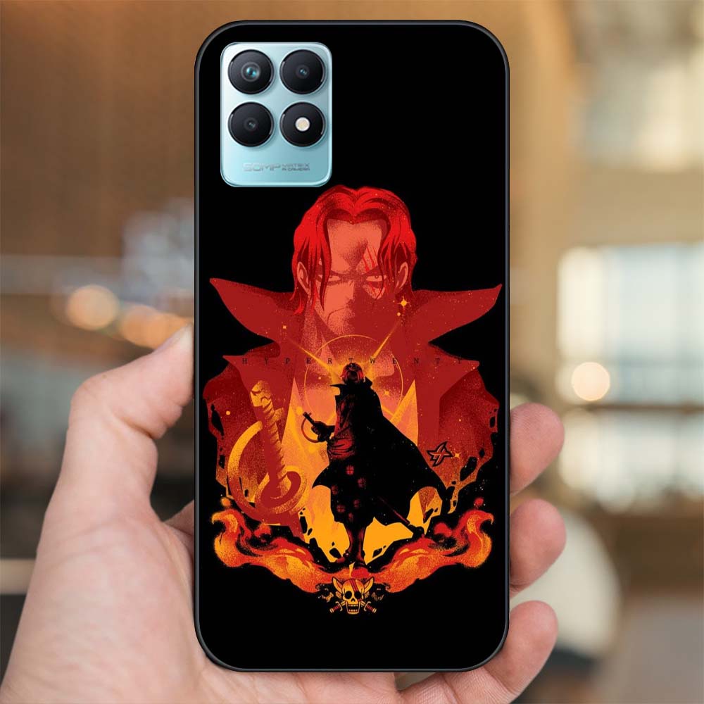 Ốp lưng Realme Narzo 50 viền đen in hình Shanks One Piece Đảo Hải Tặc