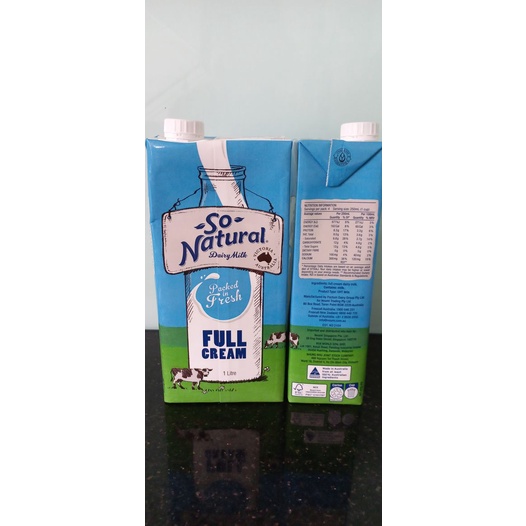 SỮA TƯƠI TIỆT TRÙNG NGUYÊN KEM SO NATURAL 1l