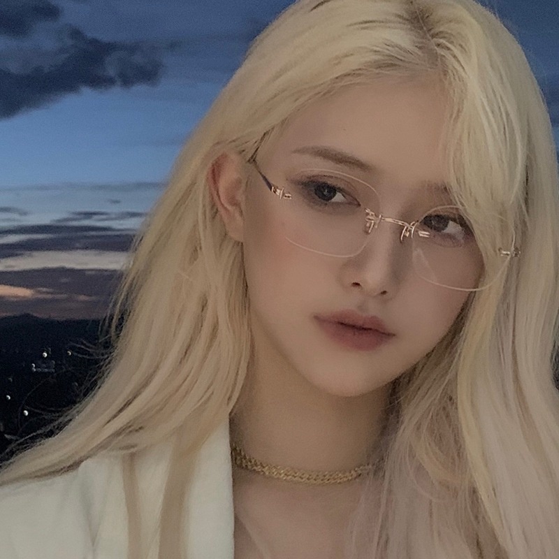 Kính Mát Xiao Coon Lựa Chọn Nhẹ Không Gọng Chống Ánh Sáng Xanh Phong Cách Hàn Quốc Cổ Điển