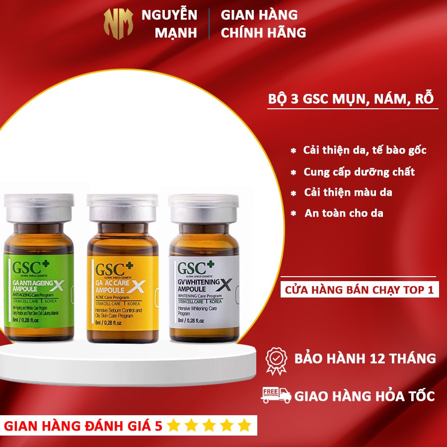 Tế Bào Gốc Giảm Sẹo Rỗ Mụn Nám Lỗ Chân Lông To Xóa Nhăn GSC