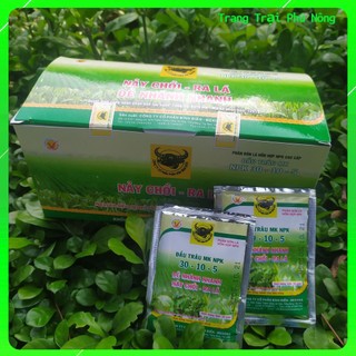 Phân Bón  Đầu Trâu MK NPK 30-10-5 Đẻ Nhánh Nhanh, Nảy Chồi Ra Lá, 5-45-10 Kích Hoa, Đậu Trái -Hộp 50 gói 10g