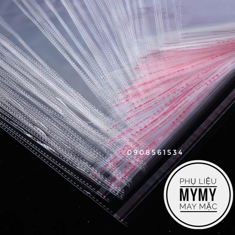 Túi kiếng ni long opp dán băng keo đựng quần áo