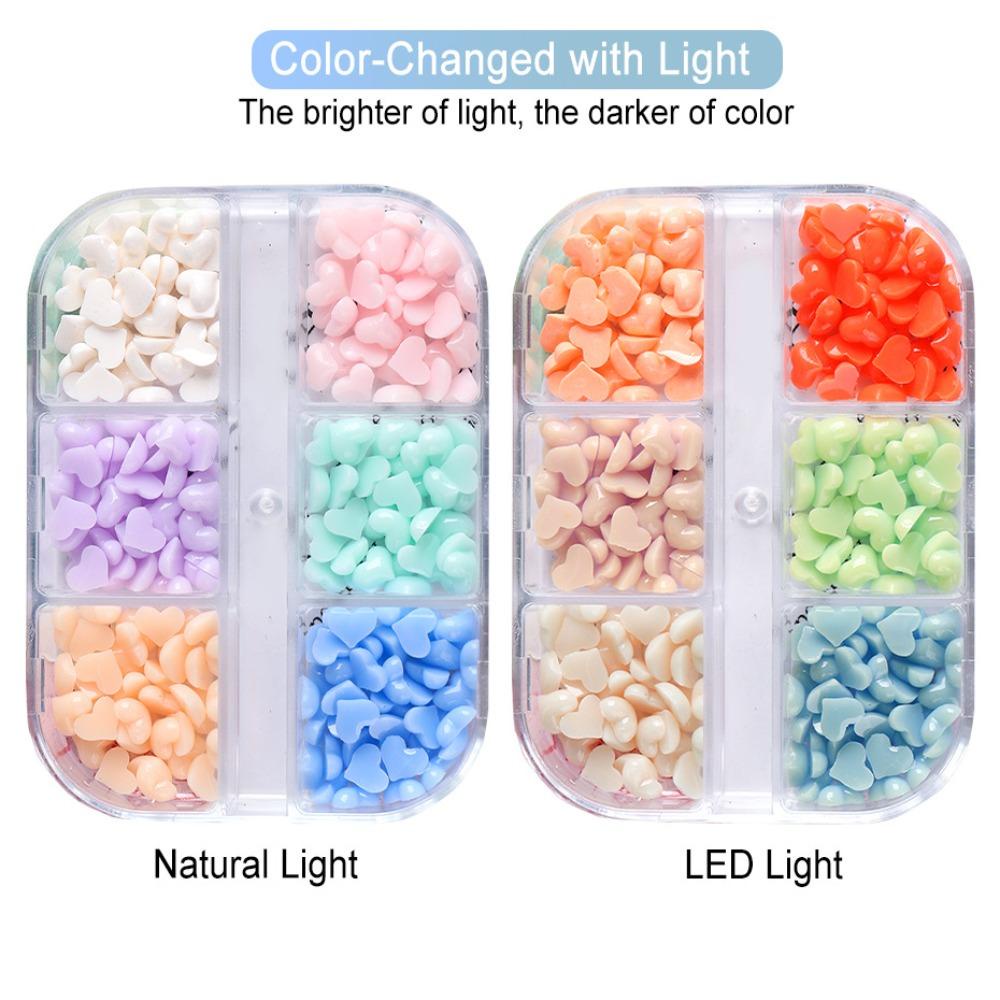 LOMBARD Phụ Kiện Trang Trí Móng Tay Hình Trái Tim 3D Thời Trang Dành Cho Nữ