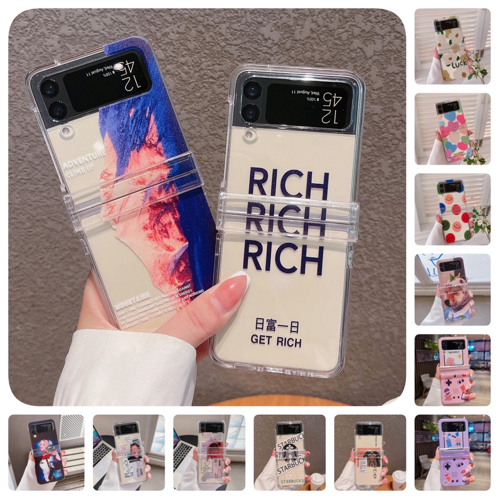 Ốp Điện Thoại Trong Suốt Chống Trầy Xước Chống Sốc Cho Samsung Galaxy Z Flip 3 4 5G
