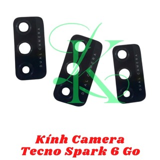 Mặt kính camera Tecno Spark 6 Go sẵn keo dán