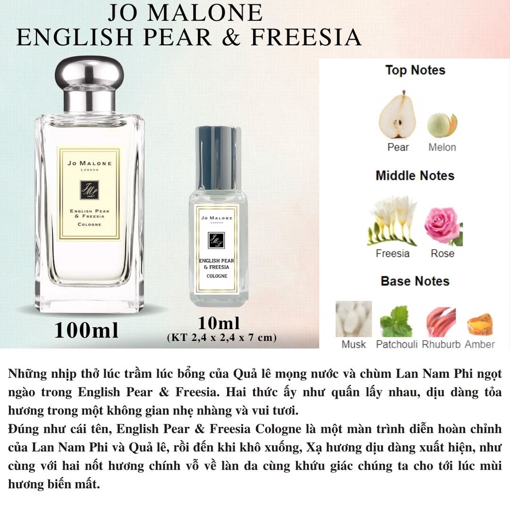 Nước hoa Nữ Jo Malone English Pear Freesia