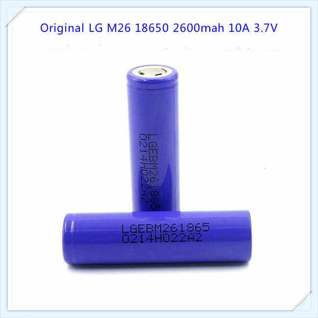 Pin sạc Lithium 18650 LG M26 2600mAh xả 10A bảo hành 6 tháng