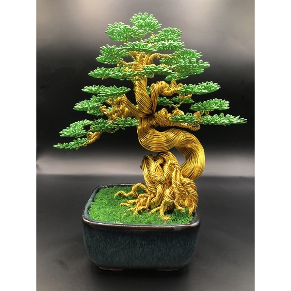 Cây bonsai handmade dây nhôm | Bonsai dây đồng để bàn Tết 2023