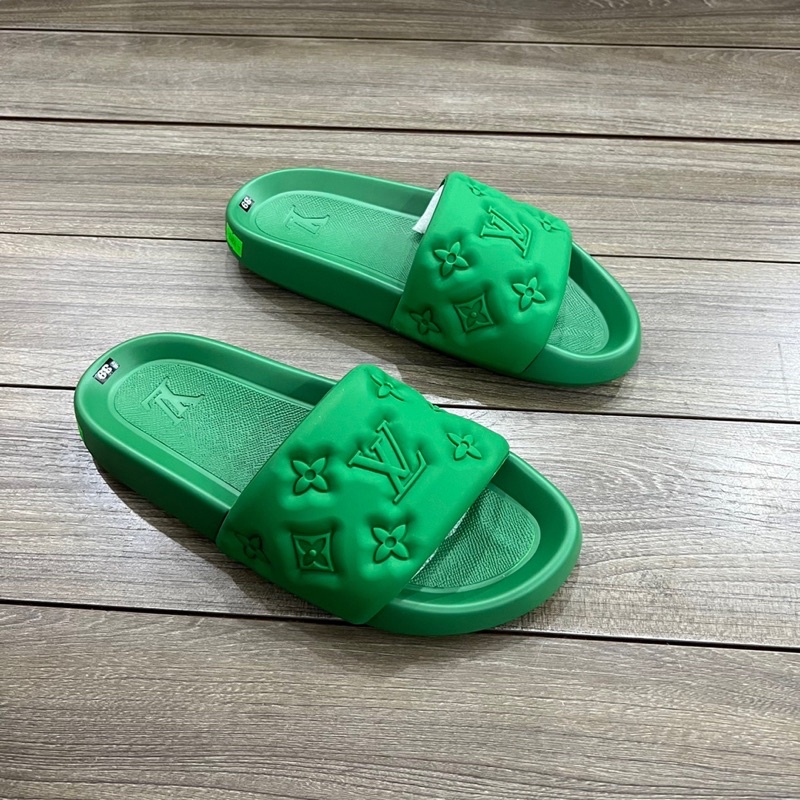 Dép lê LV cao su đúc nam 2023 phiên bản đế và quai cao cấp form gọn chân