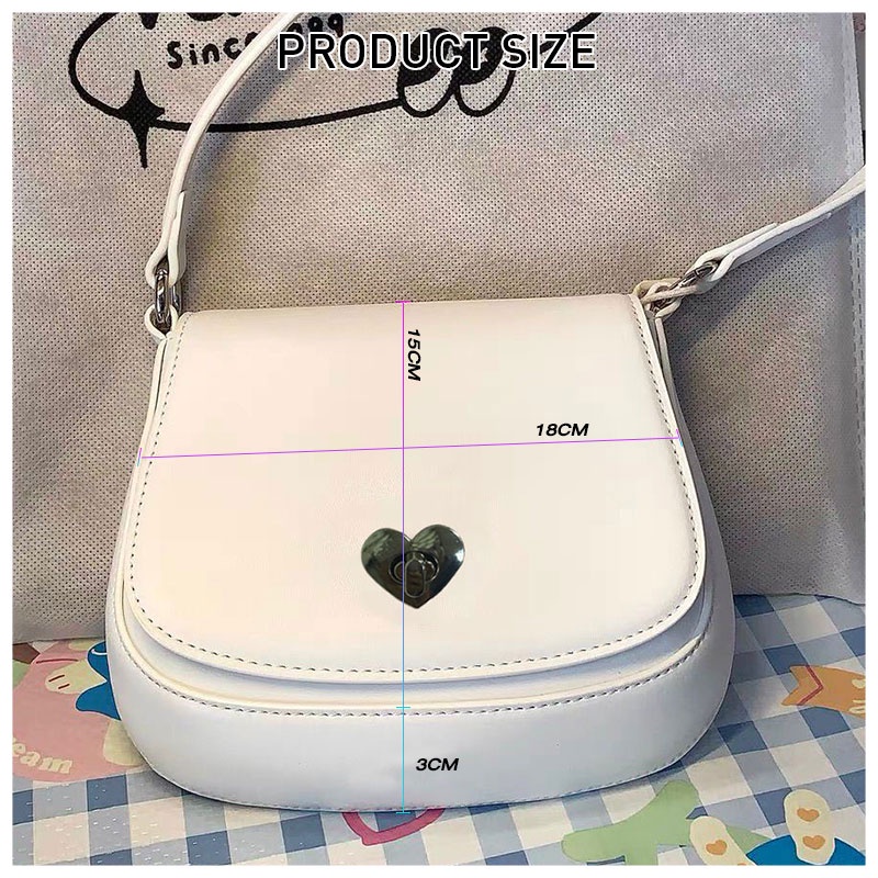 Mischa Túi Đeo Vai mini Bằng Da PU Màu Trơn Kiểu Pháp Đơn Giản