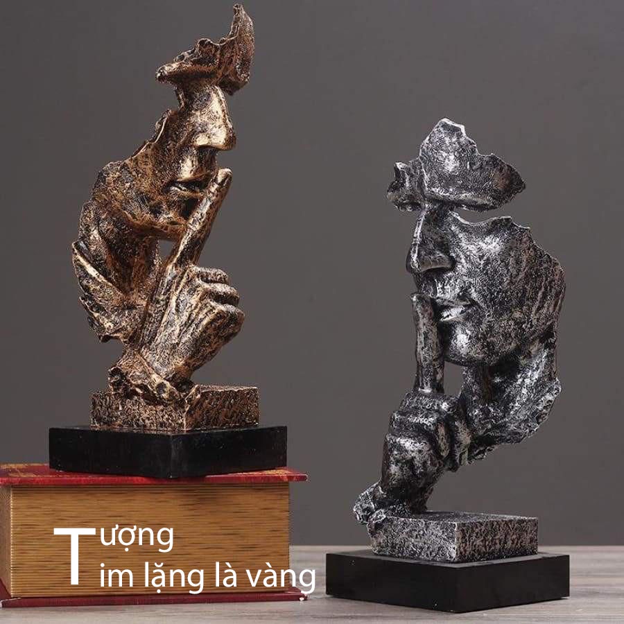 Tượng tam không decor phòng 247 mô hình nghệ thuật kích thước 35cm, , nhằm nhắc nhở bạn đối nhân sử thế.