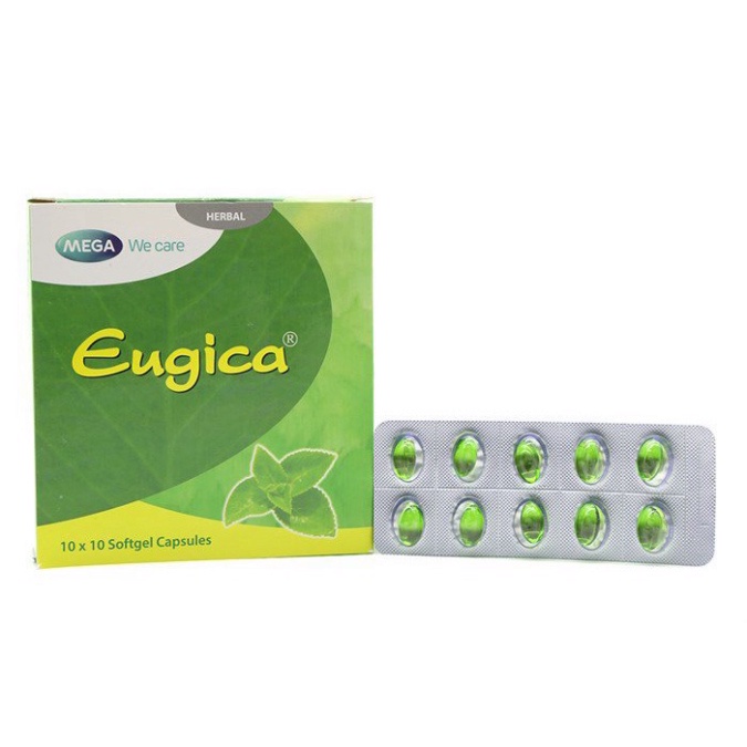 Viên uống Eugica Capsule Mega We Care giảm triệu chứng ho sổ mũi cảm cúm 100 viên
