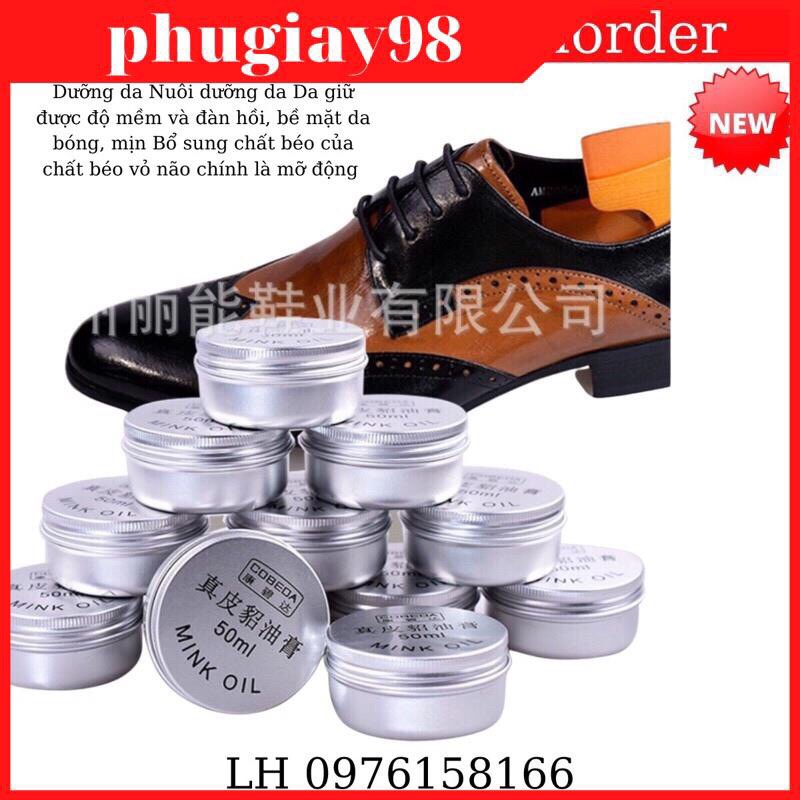 Kem dầu 20ml bảo dưỡng chăm sóc đánh bóng đồ da : giầy dép , túi xách sạch và sáng bóng dài lâu (Sẵn hàng)