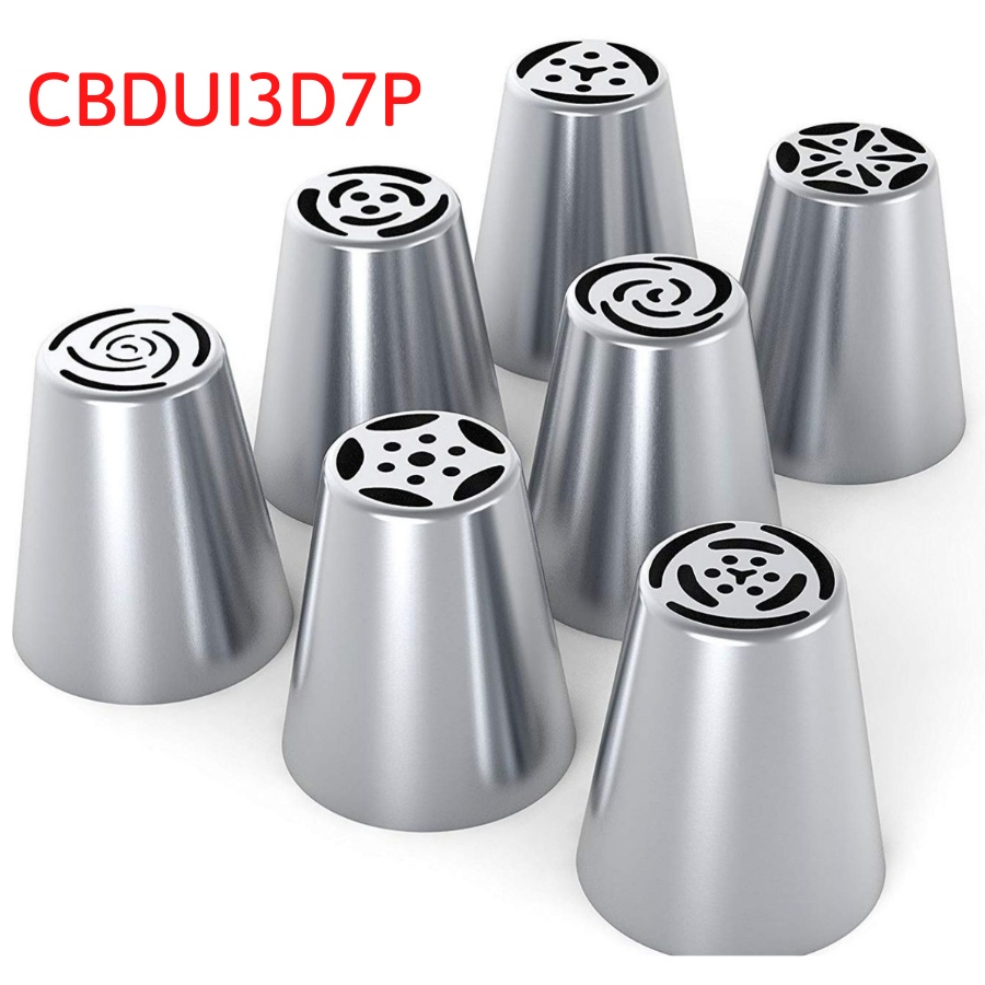 Đui Bắt Kem 3D Hoa Tulip Combo 7 Đầu Kiểu Nga Làm Bánh Kem Trang Trí Sinh Nhật