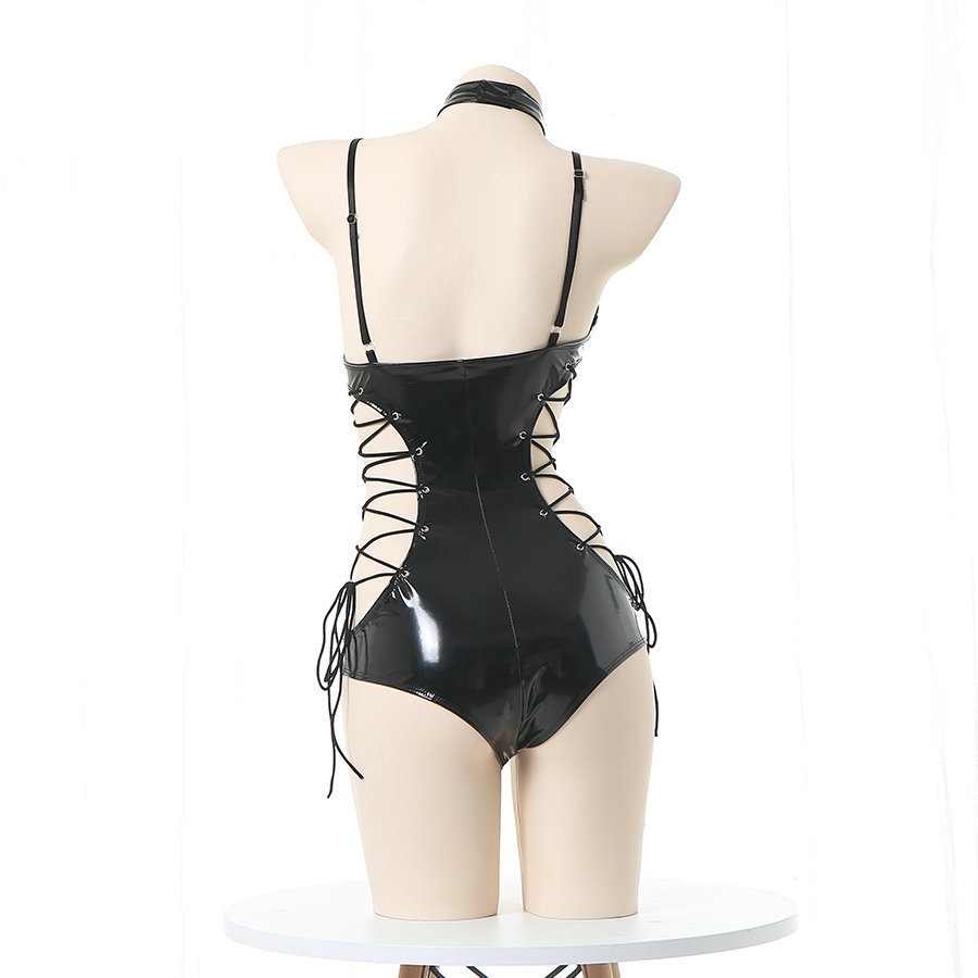 Đồ Ngủ Bodysuit Da Bóng Nóng Bỏng Khiêu Gợi ❥ IVY023