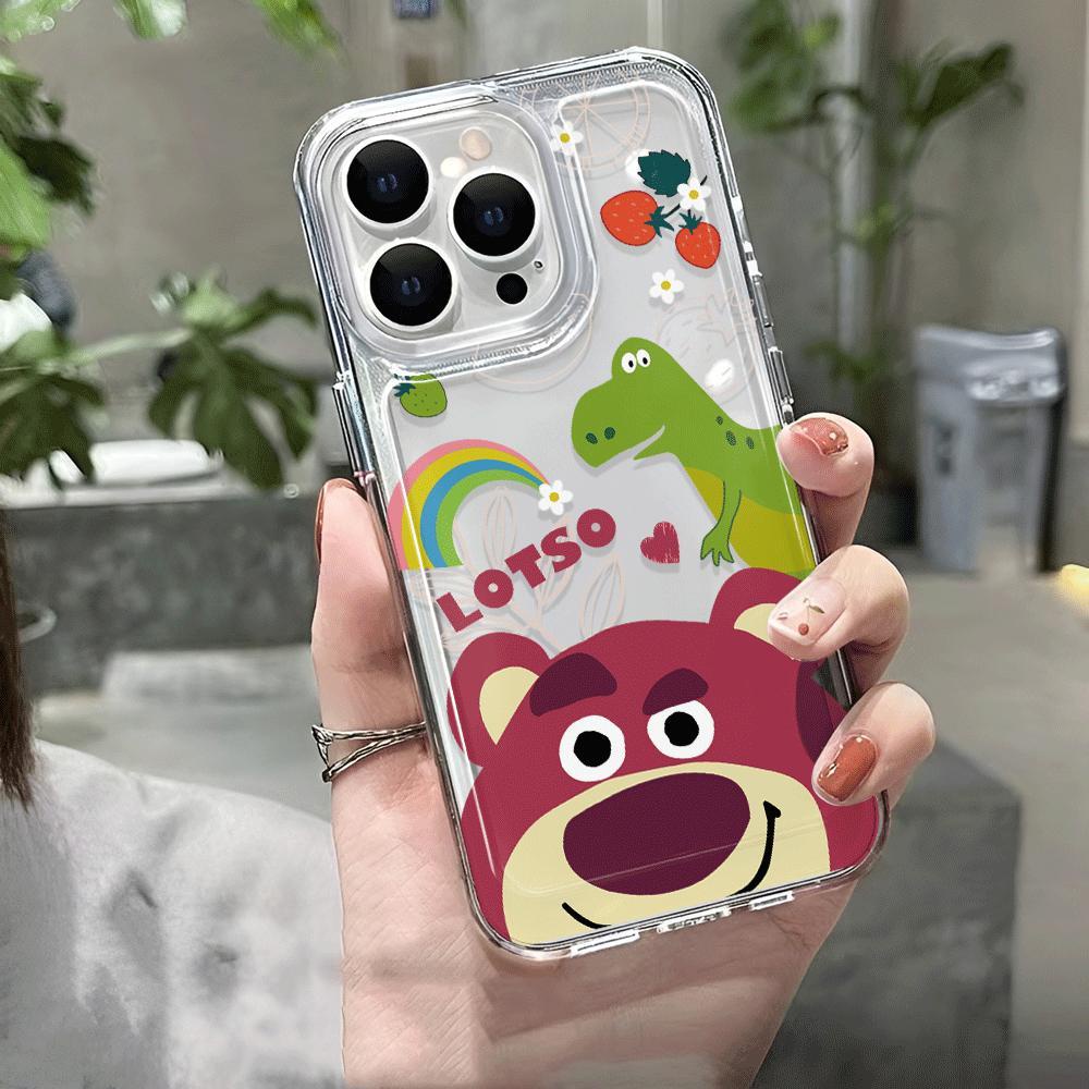 Ốp Điện Thoại Trong Suốt In Logo Lotso Thời Trang Cho iphone 14promax 13 12 11 7Plus 7 8 X XS Max