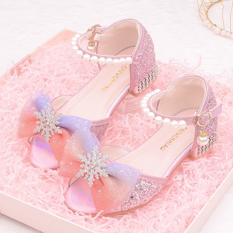 Sandal cao gót cao cấp cho bé gái.