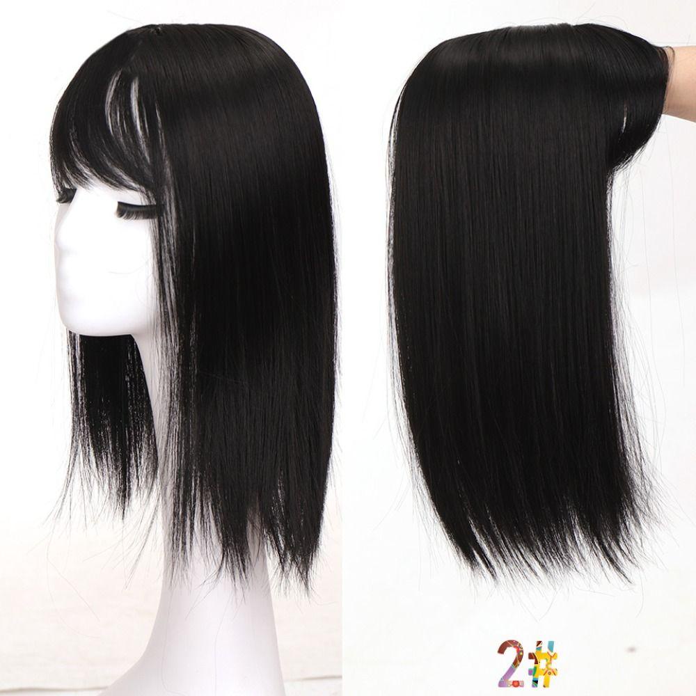 LOMBARD Tóc Mái Giả 3D Bằng Sợi Tổng Hợp Màu Nâu Dành Cho Nữ