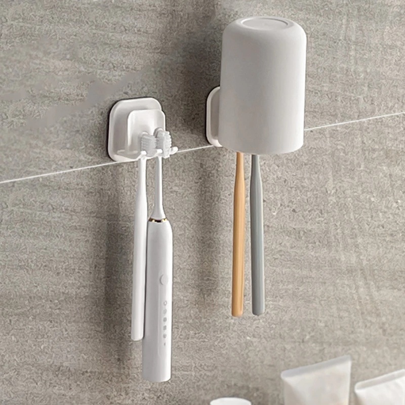 Giá Đỡ Cốc / Bàn Chải Đánh Răng / Móc Treo Chìa Khóa / Khăn Tắm Gắn Tường Đa Năng Kiểu Nhật Bản Sáng Tạo