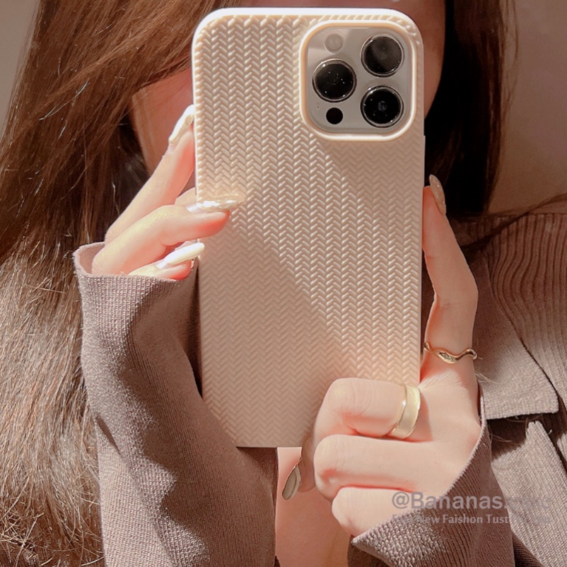 Ốp Điện Thoại Silicon Mềm Phối Len Ấm Áp Cho iPhone 14 13 12 11 Pro Max X Xr Xs Max SE2020 7 8 Plus