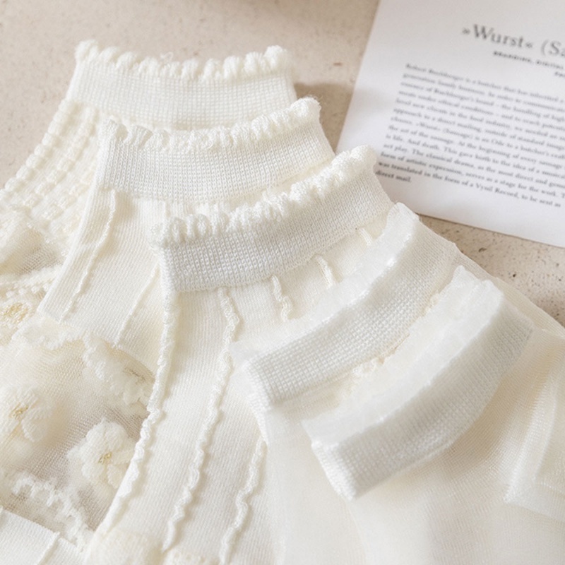 Set 5 Đôi Vớ Ren Mỏng Xuyên Thấu Thời Trang Cho Nữ