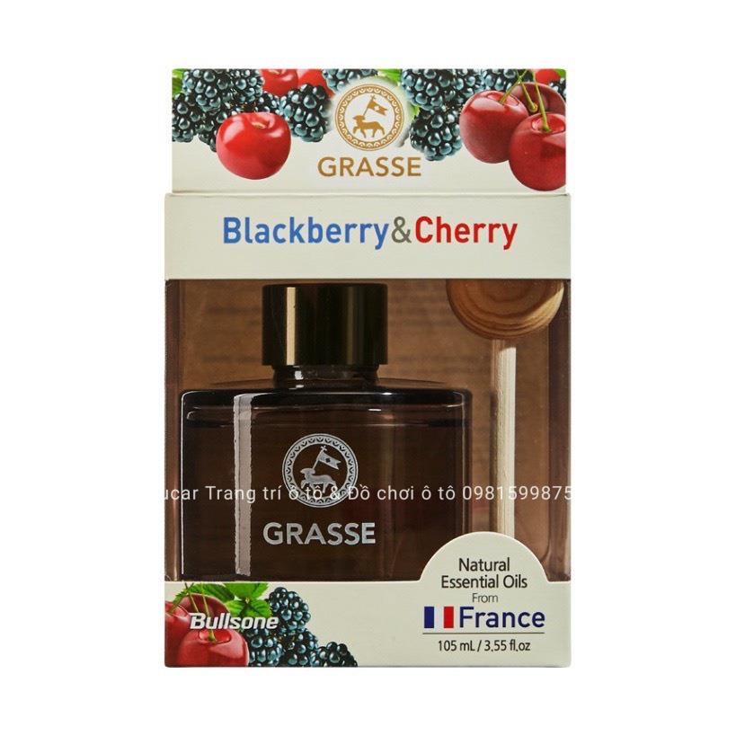 Nước Hoa Ô Tô Cao Cấp Bullsone Grasse Diffuser Blackberry & Cherry (Hương Dâu Đen Và Quả Anh Đào) - Hàng Chính Hãng