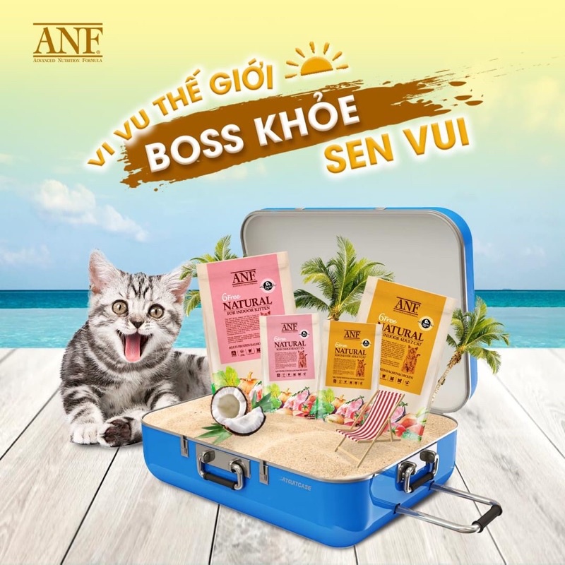 Hạt cho mèo ANF 6Free Indoor cho mèo con và mèo trưởng thành – túi 400g | MEOW SÀI GÒN