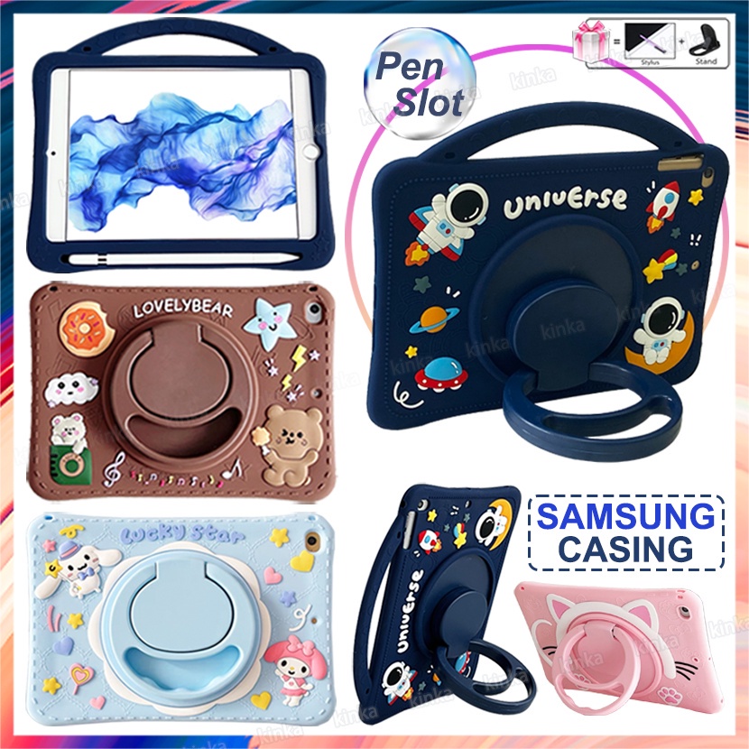 Ốp Máy Tính Bảng Chống Sốc Xoay 360 Độ Hình NASA Cho Samsung Galaxy Tab A8 10.5 SM-X200 X205 X207 A7 Lite 8.7 T220 T225 10.4 T500 T505 T507 A 8.0 T290 T295 T297 S6 Lite P610 P615 P613 P619 10.1 T510