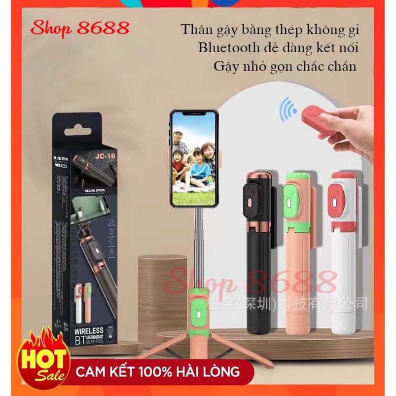 Gậy chụp ảnh tự sướng 3 chân có đèn led trợ sáng chụp hình có điều khiển bluetooth chụp hình từ xa
