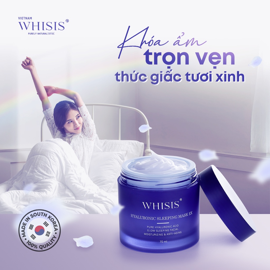 Mặt Nạ Ngủ Cấp Ẩm Chuyên Sâu, Chống Lão Hóa WHISIS Hyaluronic Sleeping Mask EX