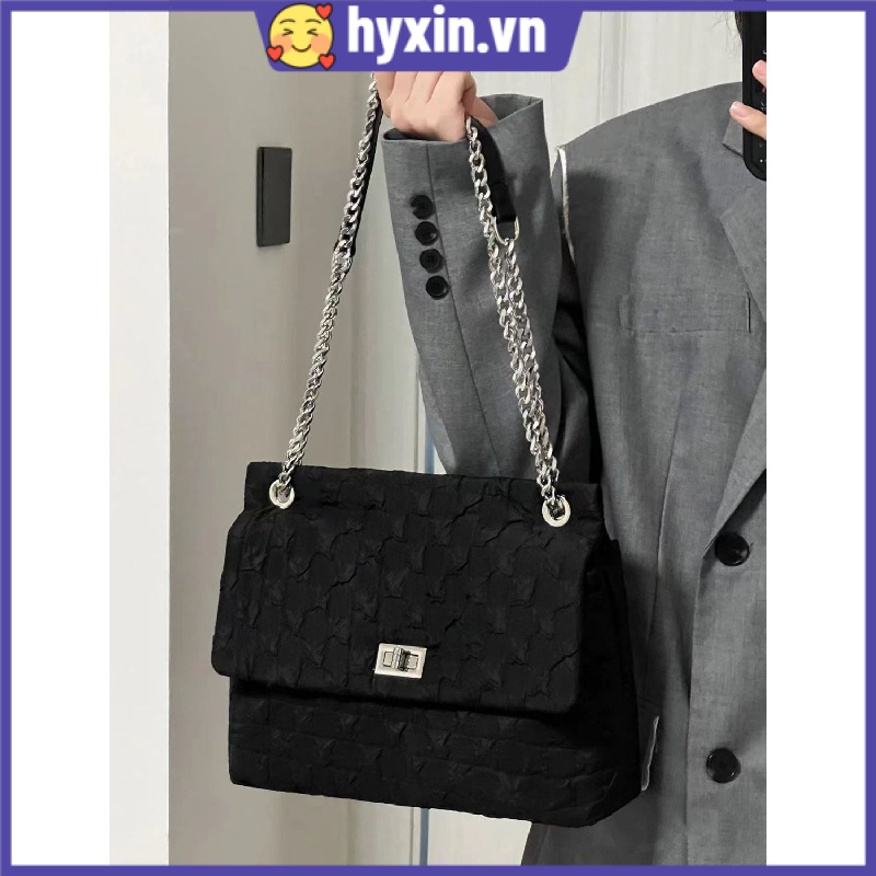 Túi Xách Đeo Vai Cỡ Lớn Phối Dây Xích Thời Trang Dành Cho Nữ