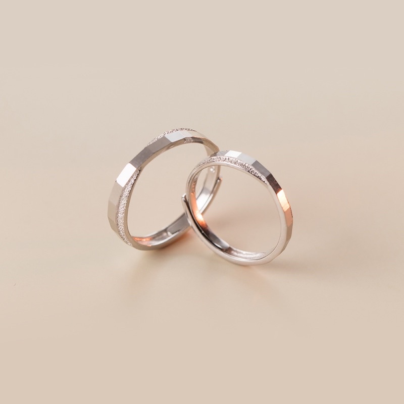 nhẫn đôi chéo nhám Choco jewelry