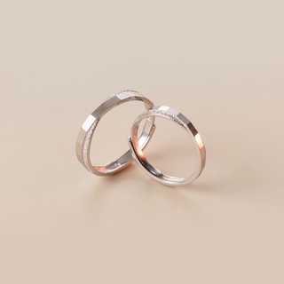 Nhẫn đôi chéo nhám Choco jewelry