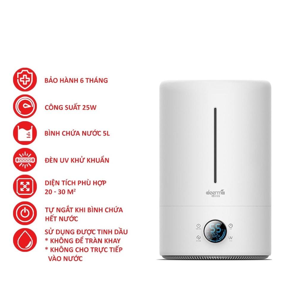 Máy tạo độ ẩm Xiaomi Deerma DEM-F628S dung tích 5L, đèn UV làm sạch nguồn nước - Bảo hành 6 tháng - Minh Tín Shop