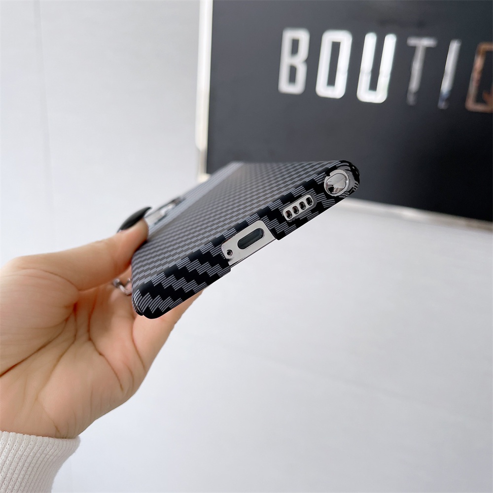 Ultra Ốp Điện Thoại PC Sợi Carbon Hai Mặt Siêu Mỏng Cho Samsung Galaxy S22 Plus S22Ultra S23 S23Plus S23Ultra