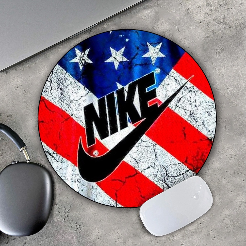 Lót Chuột Gaming in hình Nike Cờ Mỹ Pad decor bàn làm việc chơi game size 35cm